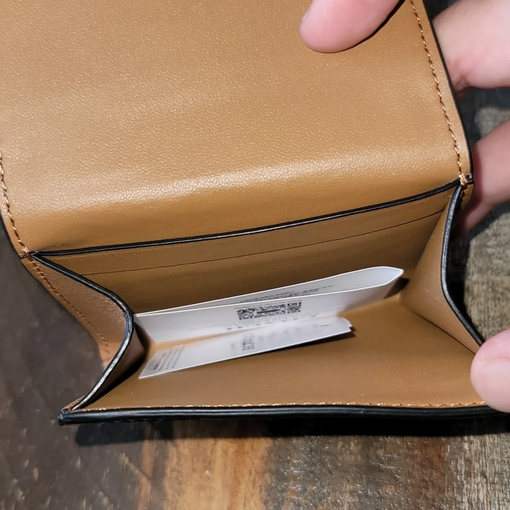 NWT Coach Leather Card Case